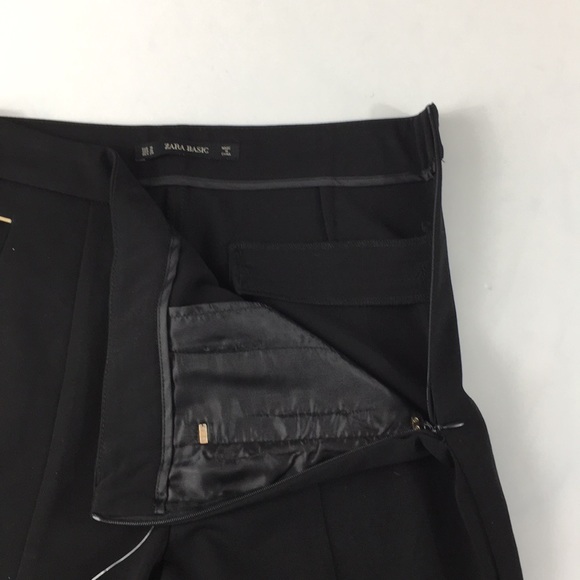 Zara Basic Black Split Hem Skinny Pants - Picture 5 of 10